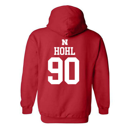 Nebraska - NCAA Football : John Hohl - Generic Shersey Hooded Sweatshirt-1