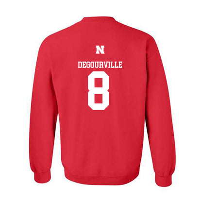 Nebraska - NCAA Men's Basketball : Taj Degourville - Generic Shersey Crewneck Sweatshirt-1