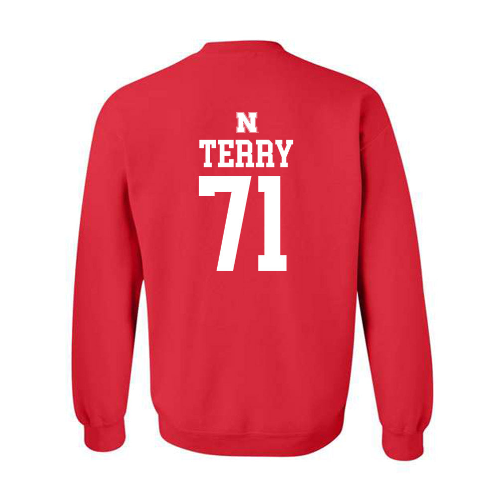 Nebraska - NCAA Football : Tyson Terry - Generic Shersey Crewneck Sweatshirt-1
