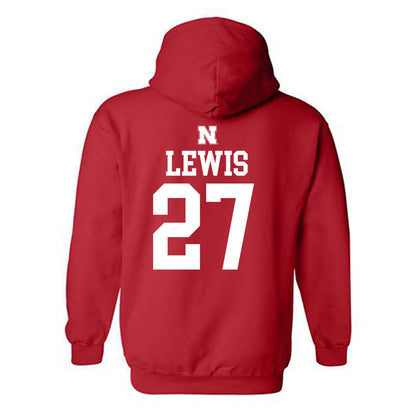 Nebraska - NCAA Women's Soccer : Nathalie Lewis - Generic Shersey Hooded Sweatshirt-1