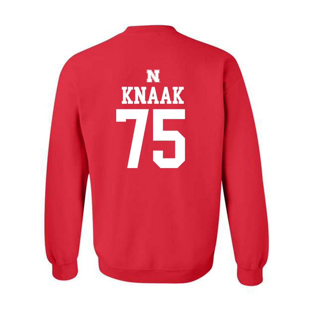 Nebraska - NCAA Football : Tyler Knaak - Generic Shersey Crewneck Sweatshirt-1