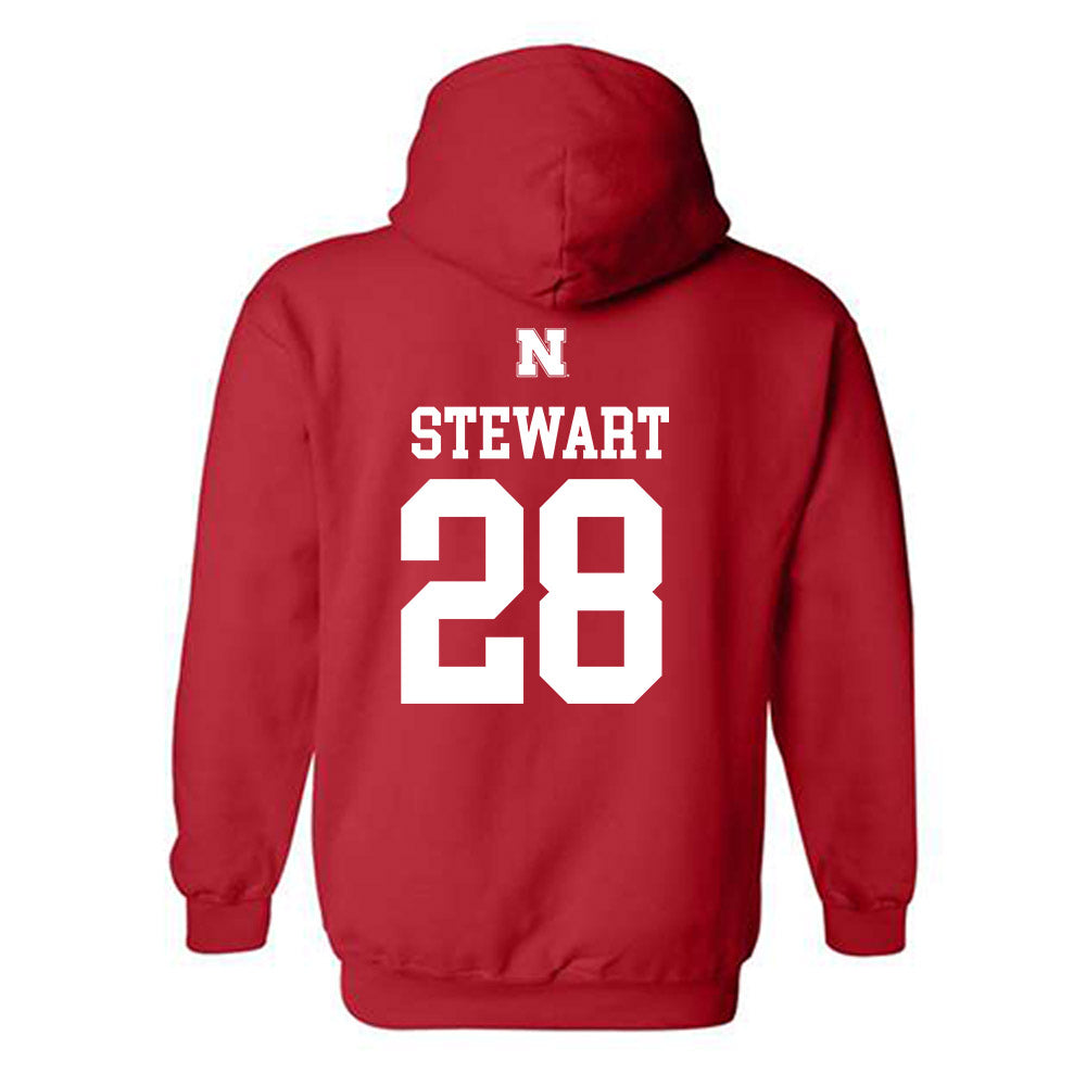 Nebraska - NCAA Baseball : Braxton Stewart - Generic Shersey Hooded Sweatshirt-1