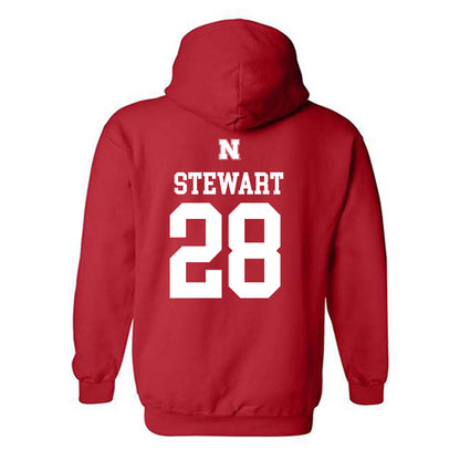 Nebraska - NCAA Baseball : Braxton Stewart - Generic Shersey Hooded Sweatshirt-1