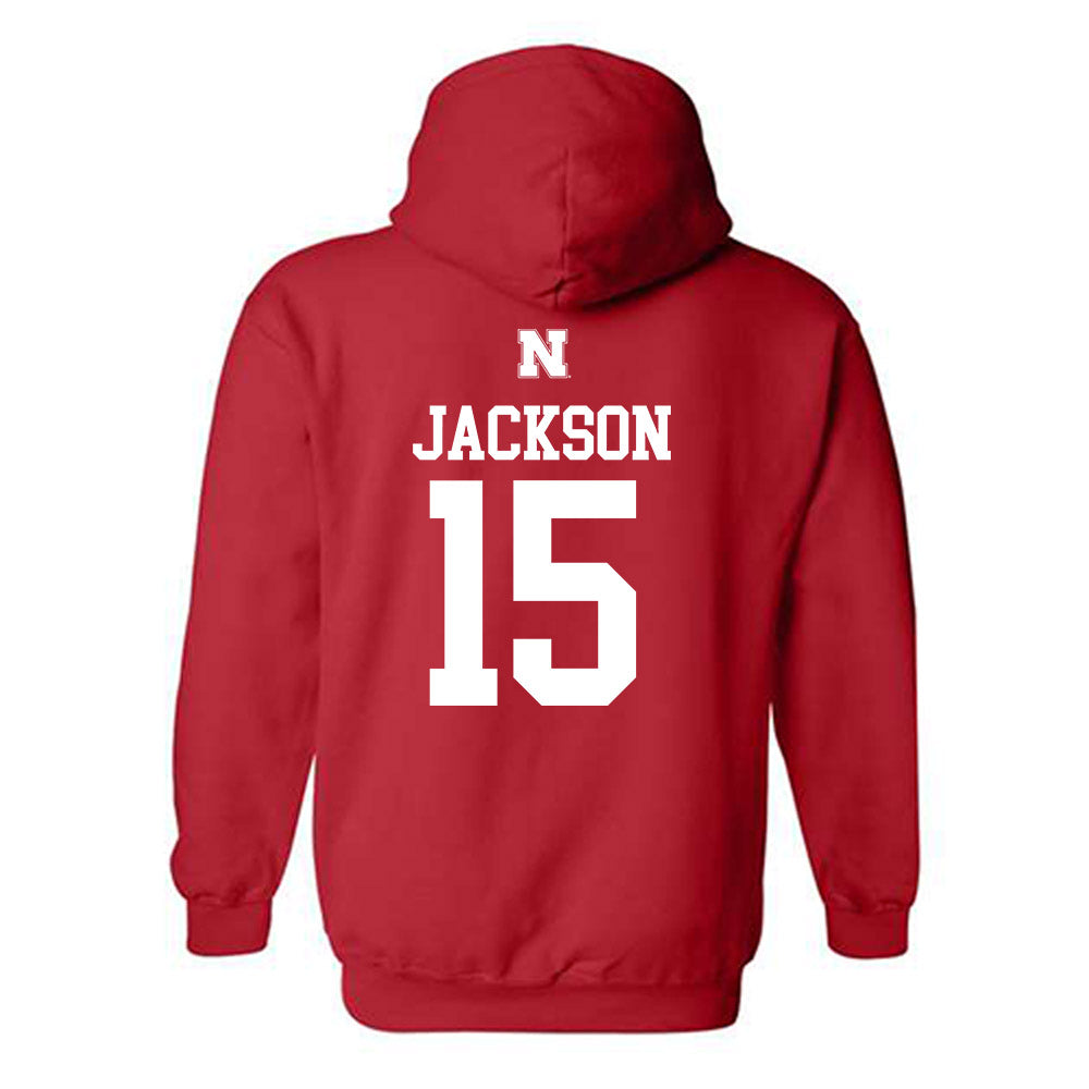 Nebraska - NCAA Women's Volleyball : Andi Jackson - Generic Shersey Hooded Sweatshirt-1