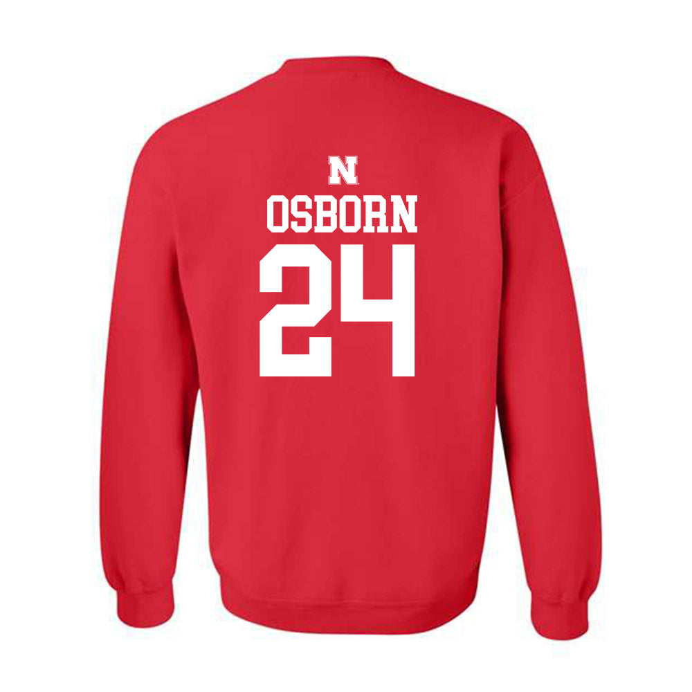 Nebraska - NCAA Women's Soccer : Madison Osborn - Generic Shersey Crewneck Sweatshirt-1