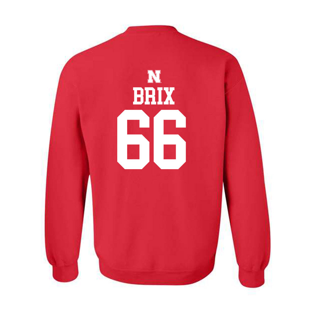 Nebraska - NCAA Football : Grant Brix - Generic Shersey Crewneck Sweatshirt-1