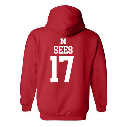 Nebraska - NCAA Women's Soccer : Jo Sees - Generic Shersey Hooded Sweatshirt-1