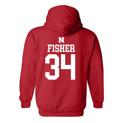 Nebraska - NCAA Women's Basketball : Emily Fisher - Generic Shersey Hooded Sweatshirt-1