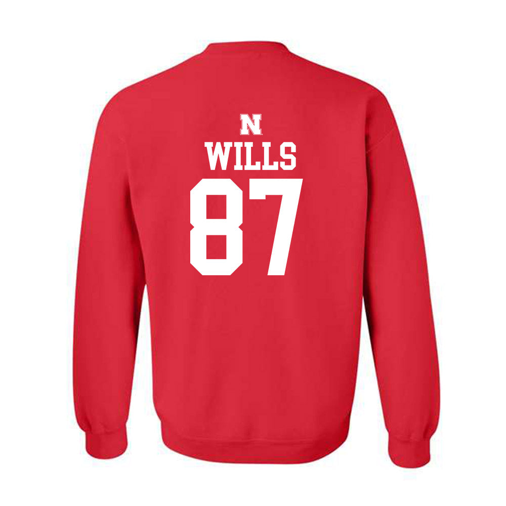 Nebraska - NCAA Football : Jack Wills - Generic Shersey Crewneck Sweatshirt-1