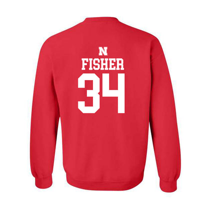 Nebraska - NCAA Women's Basketball : Emily Fisher - Generic Shersey Crewneck Sweatshirt-1