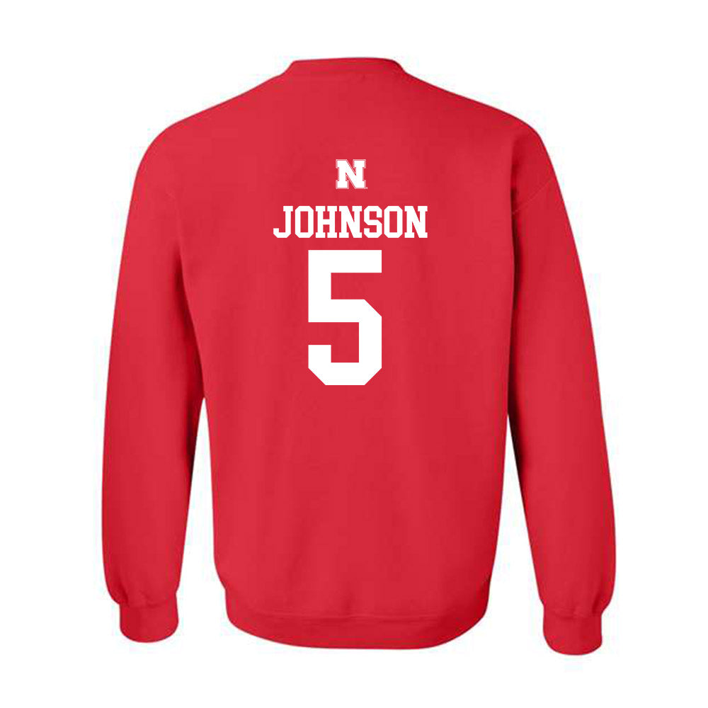 Nebraska - NCAA Women's Basketball : Claire Johnson - Generic Shersey Crewneck Sweatshirt-1