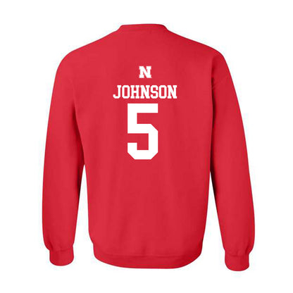 Nebraska - NCAA Women's Basketball : Claire Johnson - Generic Shersey Crewneck Sweatshirt-1