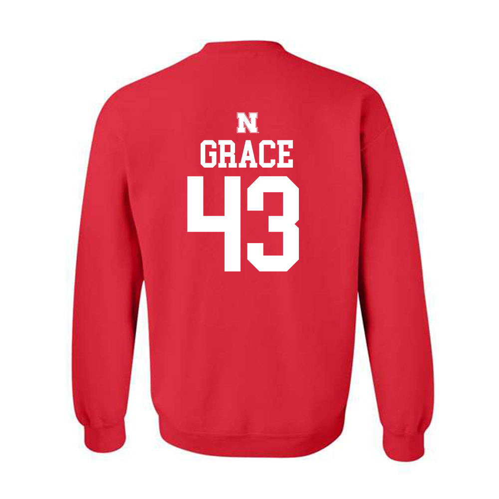 Nebraska - NCAA Baseball : Cooper Grace - Generic Shersey Crewneck Sweatshirt-1