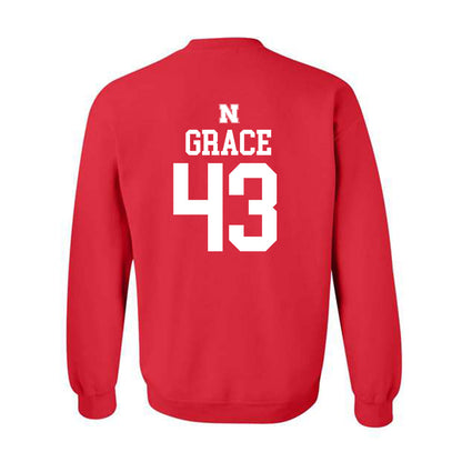 Nebraska - NCAA Baseball : Cooper Grace - Generic Shersey Crewneck Sweatshirt-1