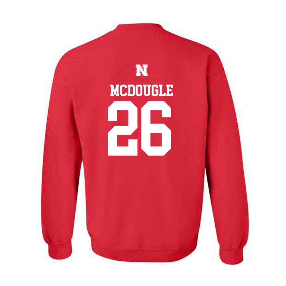 Nebraska - NCAA Football : Dwayne Mcdougle - Generic Shersey Crewneck Sweatshirt-1