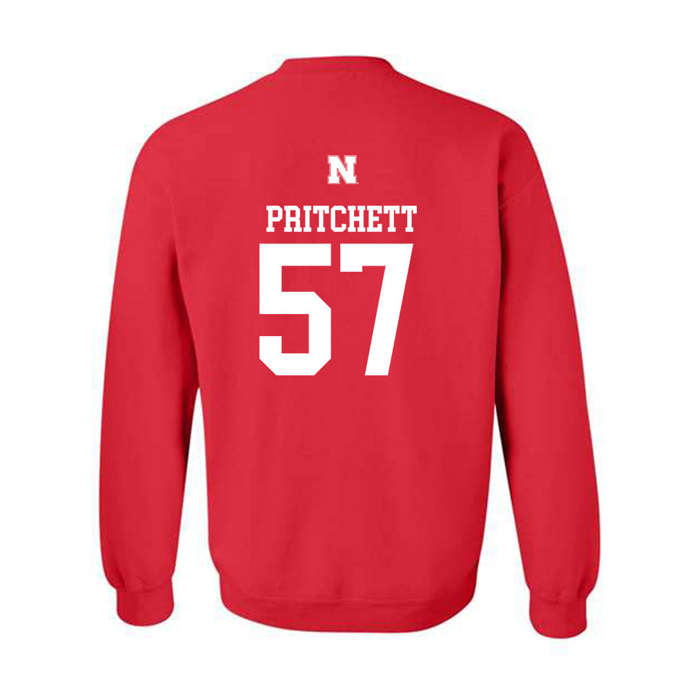 Nebraska - NCAA Football : Elijah Pritchett - Generic Shersey Crewneck Sweatshirt-1