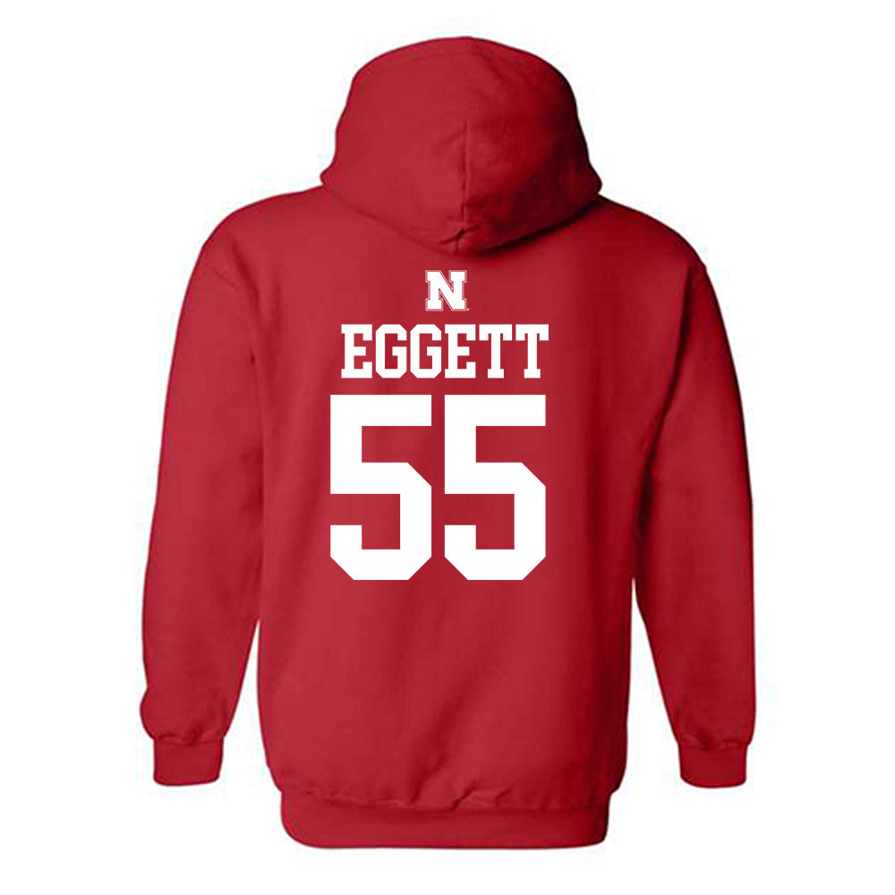 Nebraska - NCAA Women's Soccer : Kate Eggett - Generic Shersey Hooded Sweatshirt-1