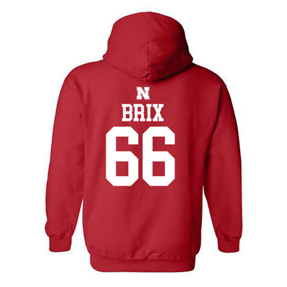 Nebraska - NCAA Football : Grant Brix - Generic Shersey Hooded Sweatshirt-1