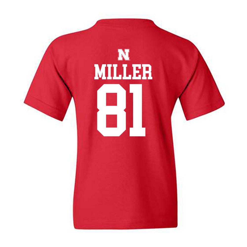 Nebraska - NCAA Football : Hayes Miller - Generic Shersey Youth T-Shirt-1