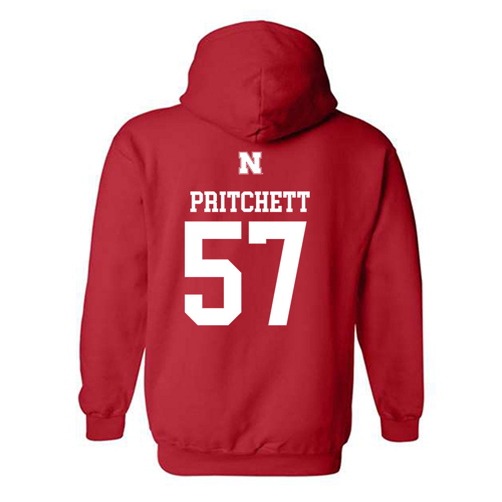 Nebraska - NCAA Football : Elijah Pritchett - Generic Shersey Hooded Sweatshirt-1
