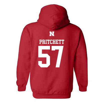 Nebraska - NCAA Football : Elijah Pritchett - Generic Shersey Hooded Sweatshirt-1
