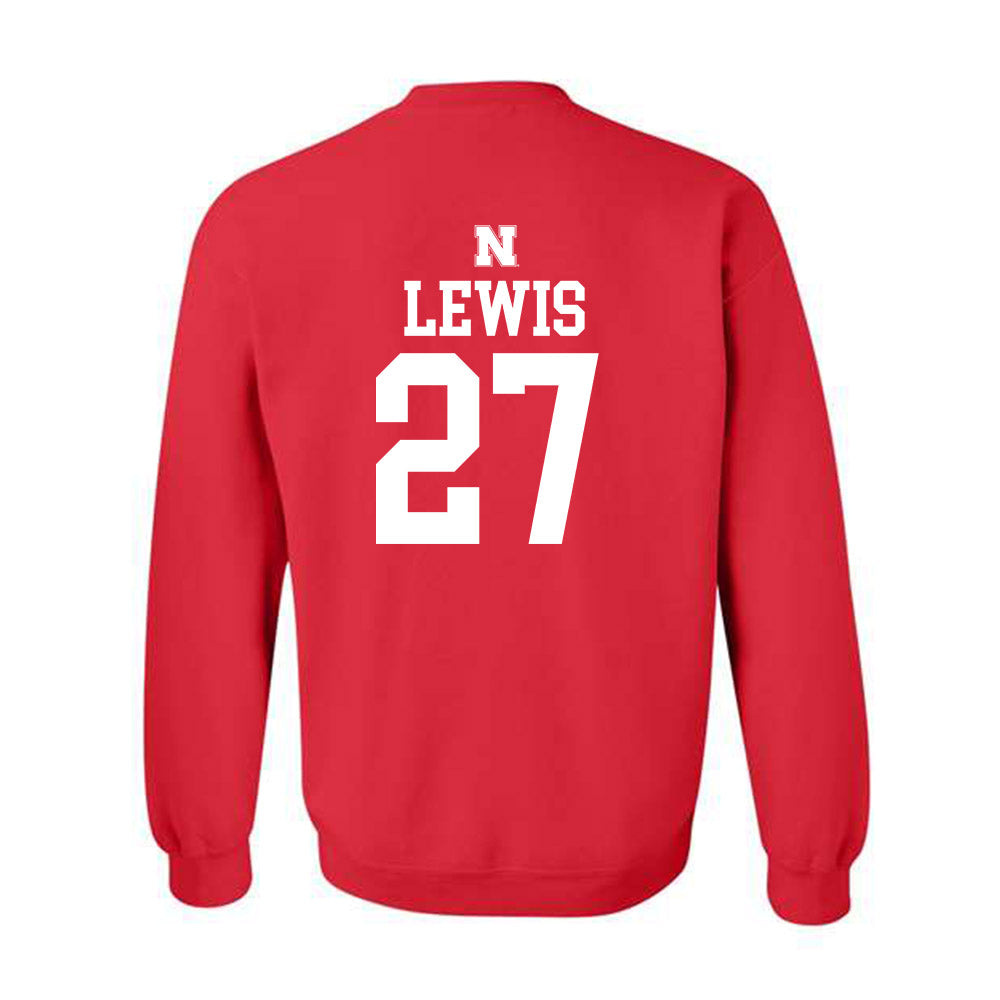 Nebraska - NCAA Women's Soccer : Nathalie Lewis - Generic Shersey Crewneck Sweatshirt-1
