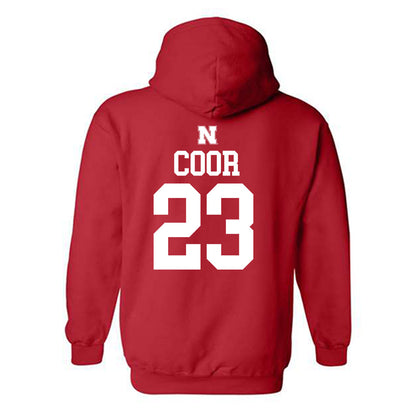 Nebraska - NCAA Softball : Hannah Coor - Generic Shersey Hooded Sweatshirt-1