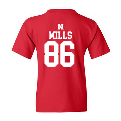 Nebraska - NCAA Football : Cortez Mills - Generic Shersey Youth T-Shirt-1