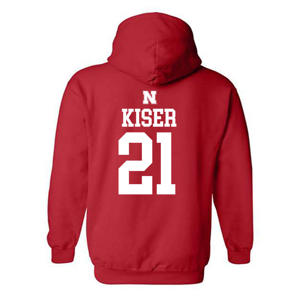 Nebraska - NCAA Women's Soccer : Izzie Kiser - Generic Shersey Hooded Sweatshirt-1