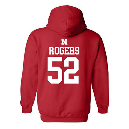 Nebraska - NCAA Football : Dylan Rogers - Generic Shersey Hooded Sweatshirt-1