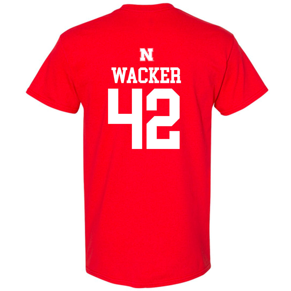 Nebraska - NCAA Football : Derek Wacker - Generic Shersey T-Shirt-1