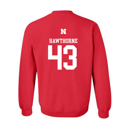 Nebraska - NCAA Football : Will Hawthorne - Generic Shersey Crewneck Sweatshirt-1