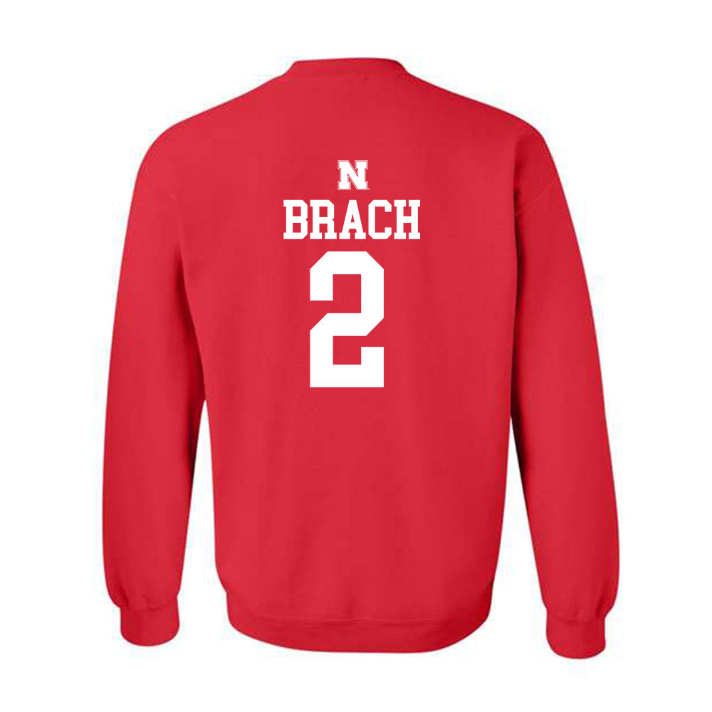 Nebraska - NCAA Women's Soccer : Mila Brach - Generic Shersey Crewneck Sweatshirt-1