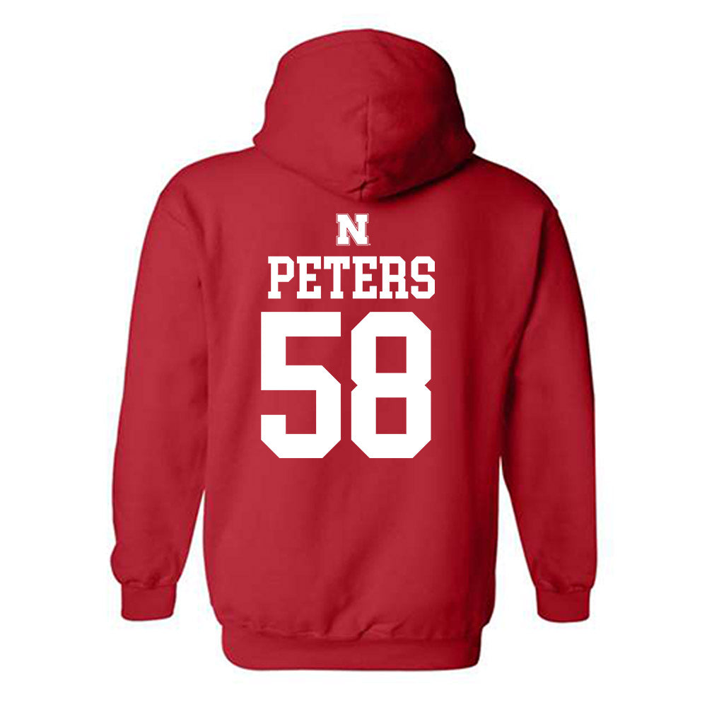 Nebraska - NCAA Football : Jake Peters - Generic Shersey Hooded Sweatshirt-1
