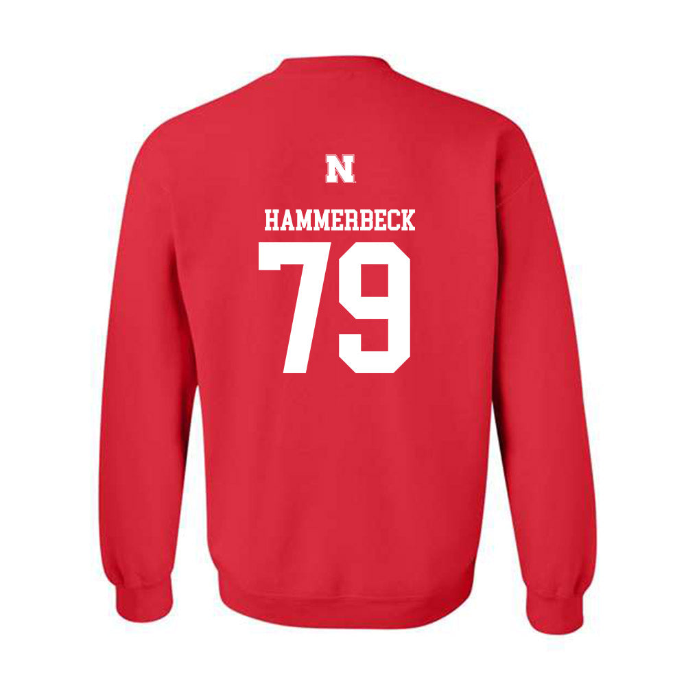 Nebraska - NCAA Football : Shawn Hammerbeck - Generic Shersey Crewneck Sweatshirt-1