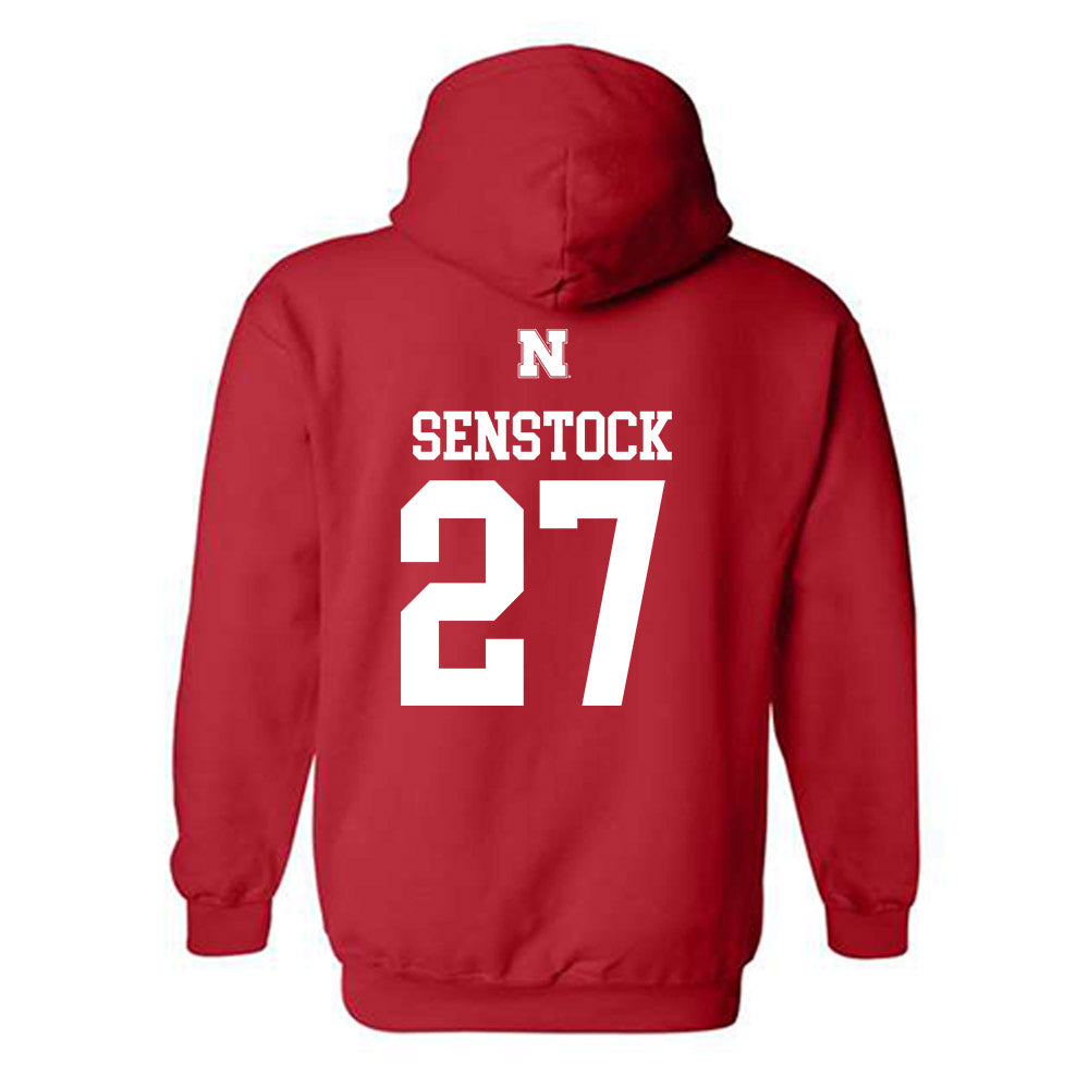 Nebraska - NCAA Baseball : Joey Senstock - Generic Shersey Hooded Sweatshirt-1