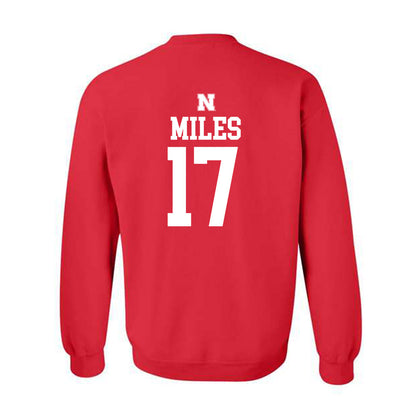 Nebraska - NCAA Women's Basketball : Ava Miles - Generic Shersey Crewneck Sweatshirt-1