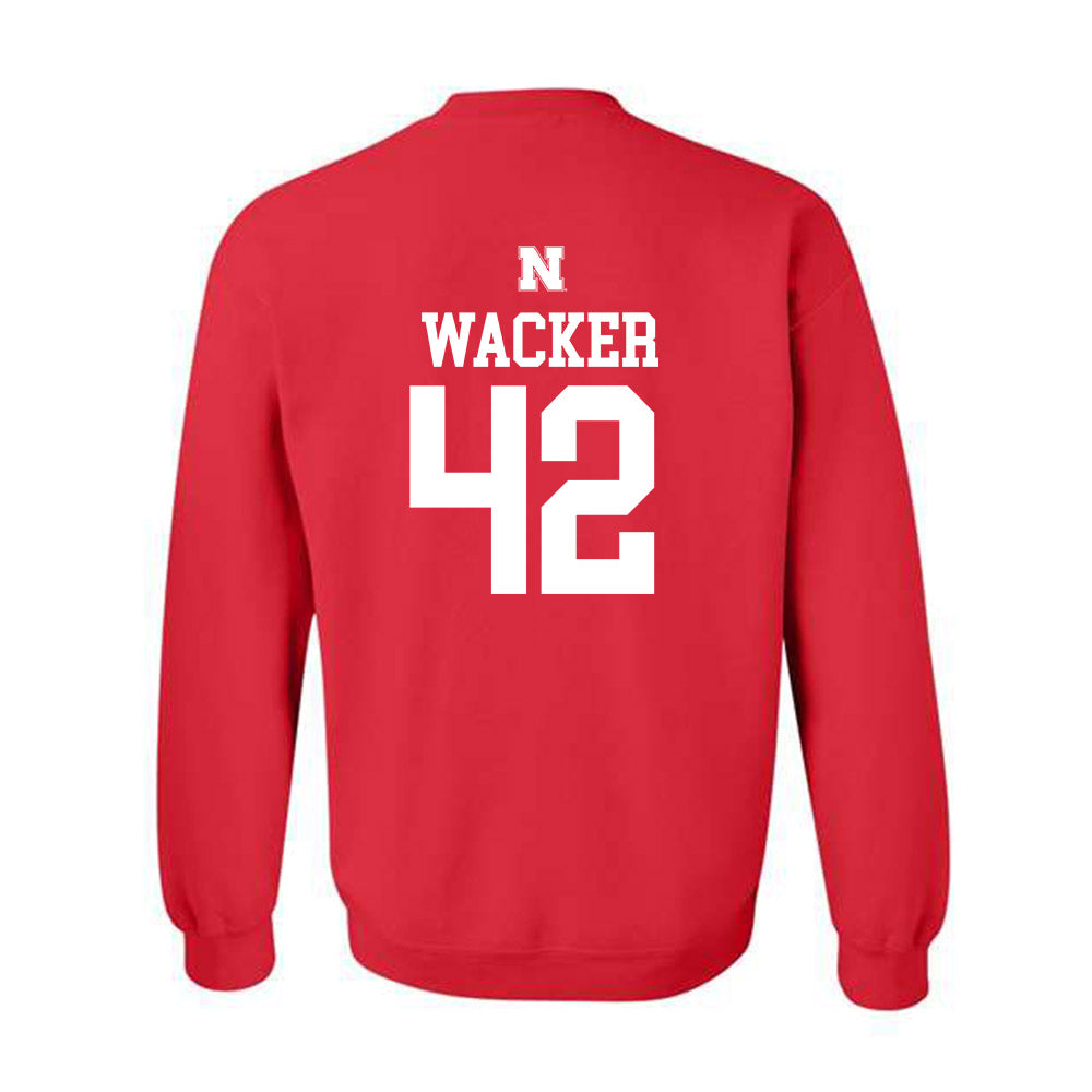 Nebraska - NCAA Football : Derek Wacker - Generic Shersey Crewneck Sweatshirt-1