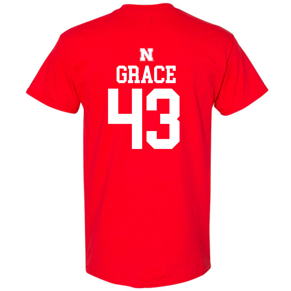 Nebraska - NCAA Baseball : Cooper Grace - Generic Shersey T-Shirt-1