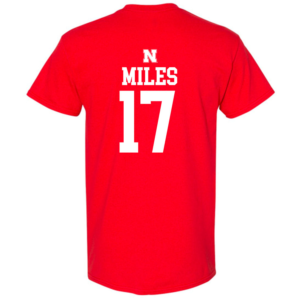 Nebraska - NCAA Football : Larry Miles - Generic Shersey T-Shirt-1