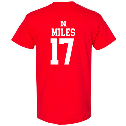 Nebraska - NCAA Football : Larry Miles - Generic Shersey T-Shirt-1