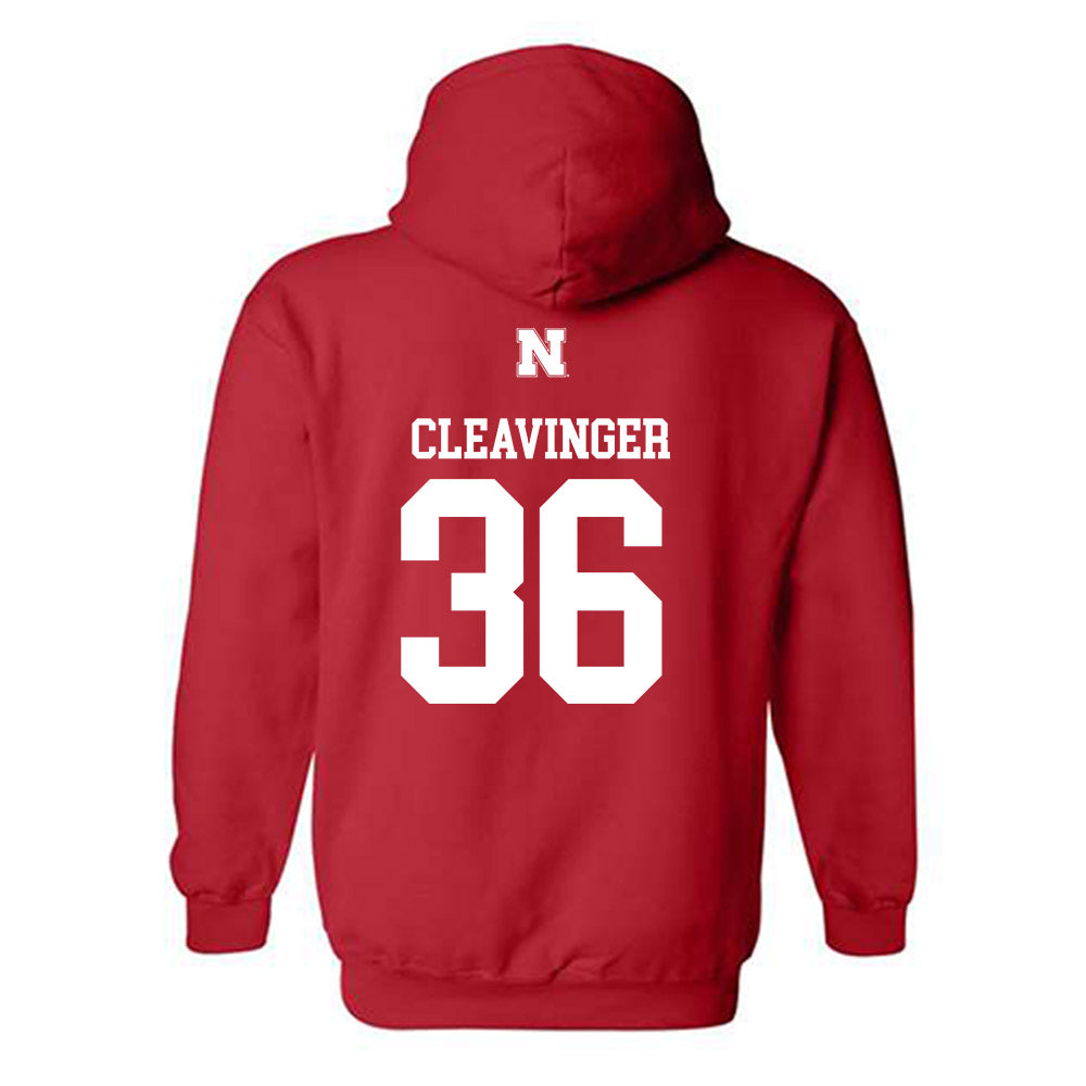 Nebraska - NCAA Baseball : Grant Cleavinger - Generic Shersey Hooded Sweatshirt-1