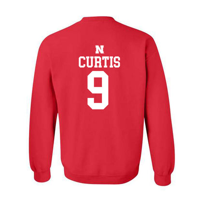Nebraska - NCAA Men's Basketball : Leo Curtis - Generic Shersey Crewneck Sweatshirt-1