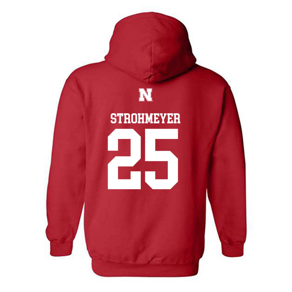 Nebraska - NCAA Baseball : Reed Strohmeyer - Generic Shersey Hooded Sweatshirt-1