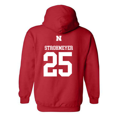 Nebraska - NCAA Baseball : Reed Strohmeyer - Generic Shersey Hooded Sweatshirt-1