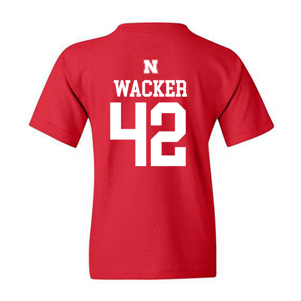 Nebraska - NCAA Football : Derek Wacker - Generic Shersey Youth T-Shirt-1