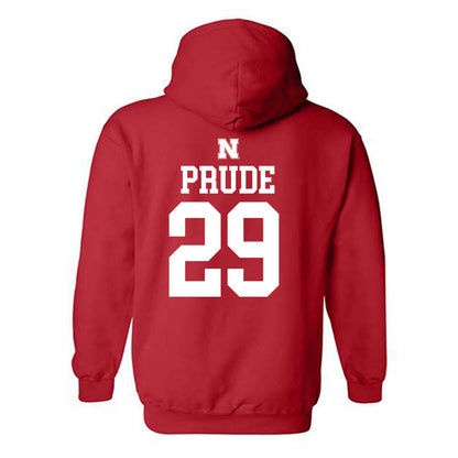 Nebraska - NCAA Football : Braylen Prude - Generic Shersey Hooded Sweatshirt-1