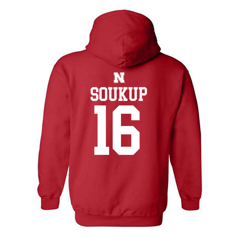 Nebraska - NCAA Football : Bode Soukup - Generic Shersey Hooded Sweatshirt-1