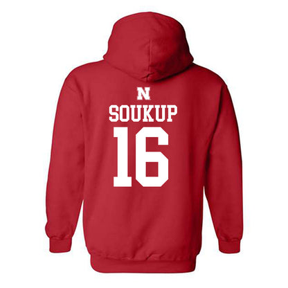 Nebraska - NCAA Football : Bode Soukup - Generic Shersey Hooded Sweatshirt-1