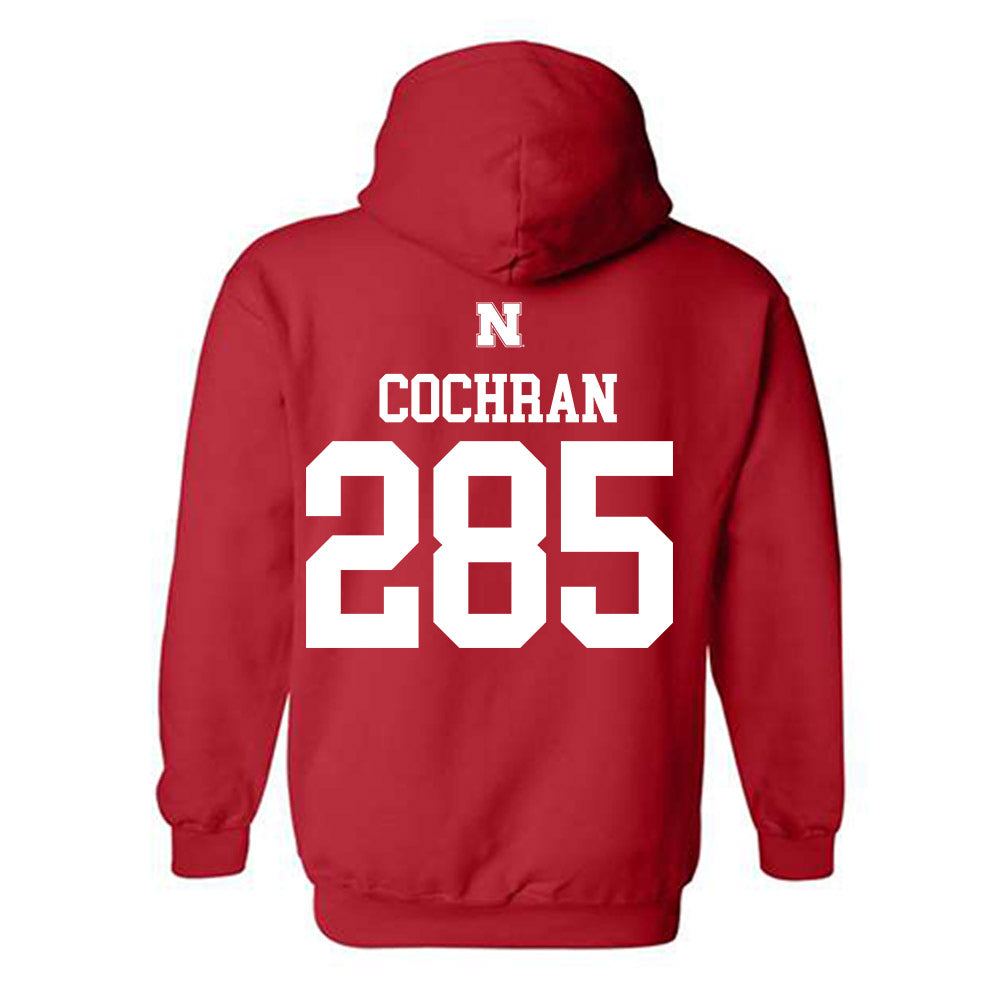 Nebraska - NCAA Wrestling : Lucas Cochran - Generic Shersey Hooded Sweatshirt-1